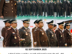 Plh. Kajati Papua Barat selaku Inspektur Upacara Memimpin Upacara Harlah Kejaksaan RI Ke- 80 Tahun 2025