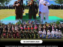 Aspidmil Menghadiri Upacara Peringatan HUT Ke- 80 TNI Tahun 2025 di Kodam XVIII/ Kasuari