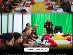 Pemberian Materi oleh Aswas, Aspidsus dan Aspidmil dalam Pembelajaran Materi tentang Penguatan Kompetisi Teknis Bidang Tugas (PKTBT) Pelatihan Dasar (Latsar) CPNS T.A. 2025