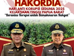 Kajati Papua Barat dan Wakajati Papua Barar Beserta Jajaran Mengucapkan Selamat Memperingati Hakordia Tahun 2025