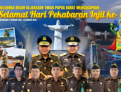 Keluarga Besar Kejati Papua Barat Mengucapkan “Selamat HUT Perkabaran Injil Ke- 171”