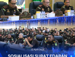 Kajati Papua Barat Pimpin Sosialisasi Surat Edaran Tentang “Pelaksanaan Tugas Kedinasan bagi Aparatur Sipil Negara di Lingkungan Kejaksaan Republik Indonesia”