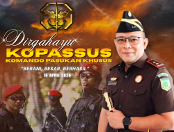 Kajati Papua Barat Beserta Jajaran Mengucapkan “Dirgahayu Kopassus Ke- 74 Tahun 2026”