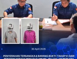 Penyerahan Tersangka dan Barang Bukti (Tahap II) dari Penyidik Ke Penuntut Umum (JPU) dalam Perkara Dugaan Tipikor Dermaga Apung HDPE Marampa TA 2017 An OW dan BHS