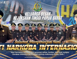 Kajati Papua Barat Mengucapkan “Selamat Hari Anti Narkoba Internasional Tahun 2026”
